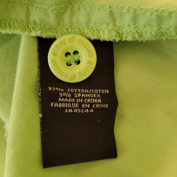 Cotton Ginny Vintage 2 Piece Retro Lime Green Zip Vest (S) and Ankle Pants (14) - Picture 5 of 13